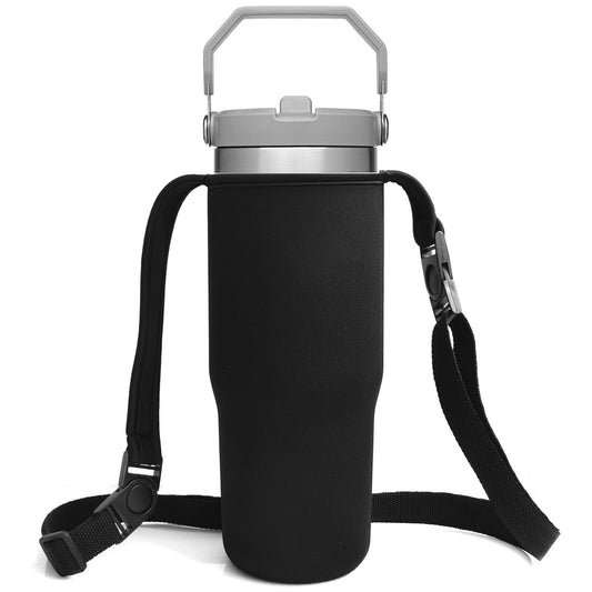 SKZIRI Water Bottle Carrier Sling Bag Sleeve Pouch Holder for 30oz Stanley IceFlow Stainless Steel Tumbler Outdoor Hiking Travelling Camping Picnic (1)