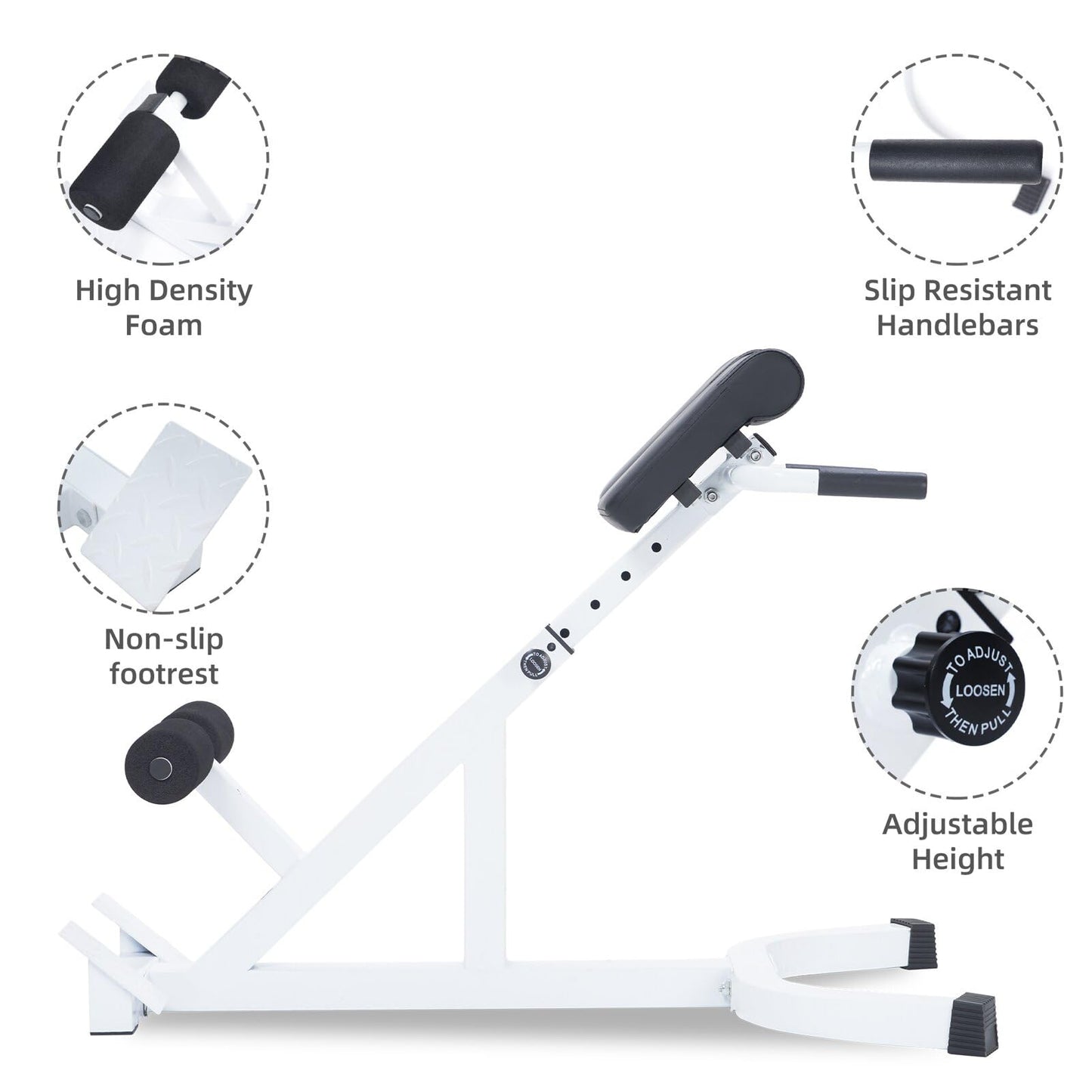 Adjustable Roman chair, goat waist support device, home fitness equipment, abdominal, back and waist multifunctional training machine