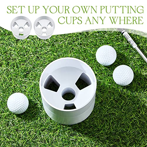 4 Inch Golf Putting Cup with Flag - Outdoor Practice Hole Set of 9