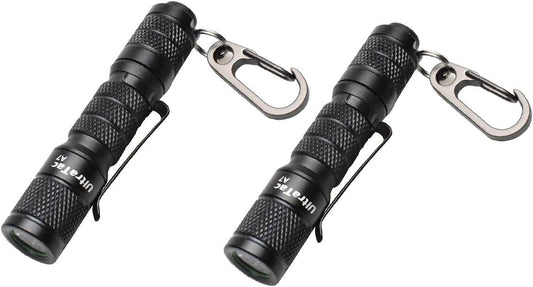 Ultra Bright Compact EDC Keychain LED Flashlight 180lm Pocket Flashlight with Battery IPX7 Waterproof Tail Switch Flashlights for Camping, Hiking, Outdoor Activity and Emergency Lighting