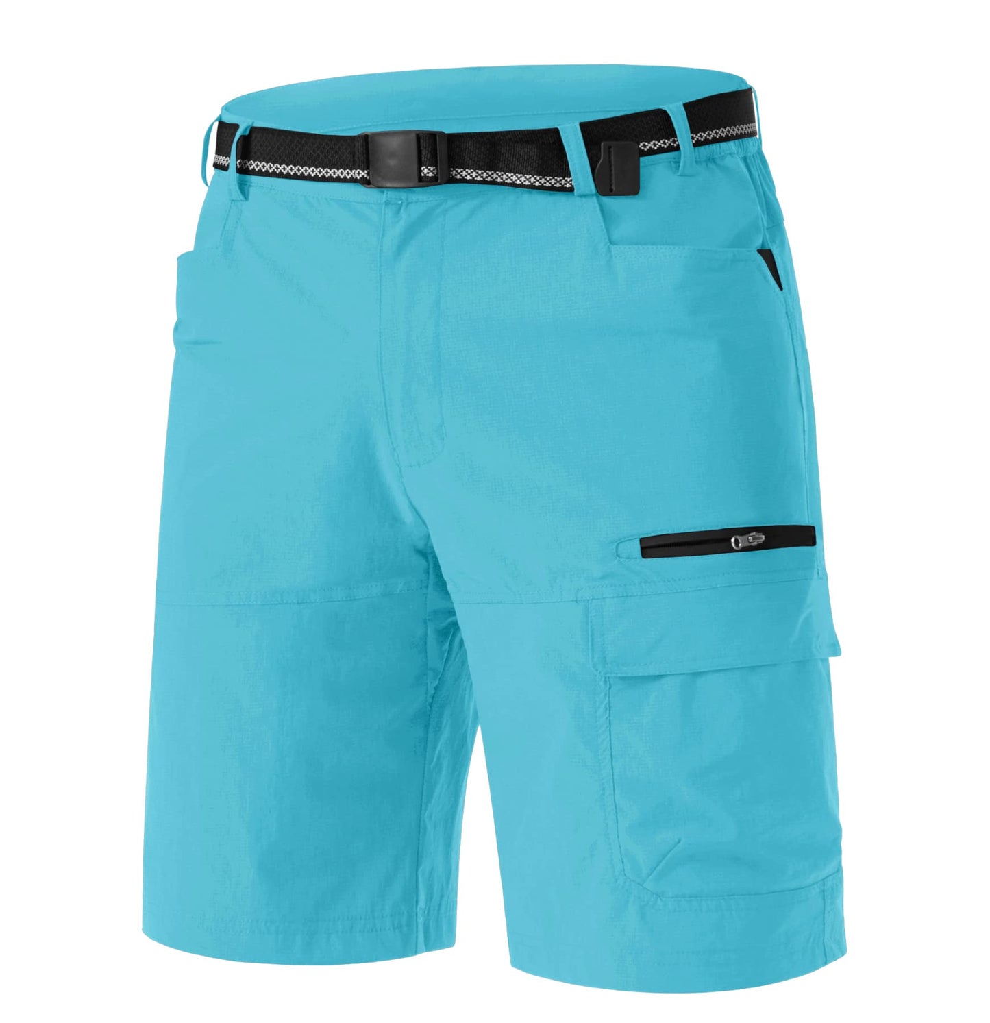 TACVASEN Shorts for Men Hiking Outdoor Shorts Quick Dry Casual Breathable Fishing Golf Dress Cargo Summer Shorts Ice Blue 34