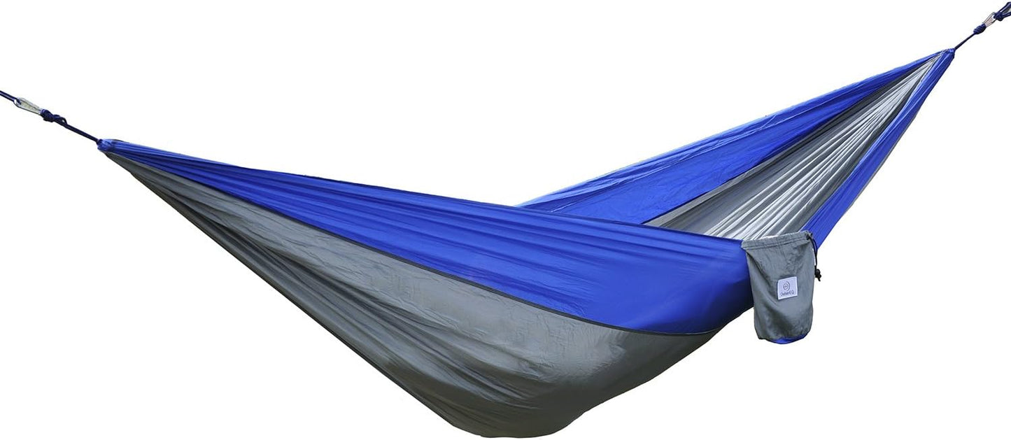 Portable Nylon Fabric Travel Camping Hammock Light Blue/Blue