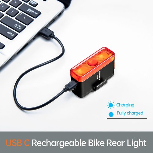 RAVEMEN FR160 Bundle with TR500 Bike Front Tail Safety Light with Side Visibility, Warning Flash Light, USB C Rechargeable Rear Bike Light