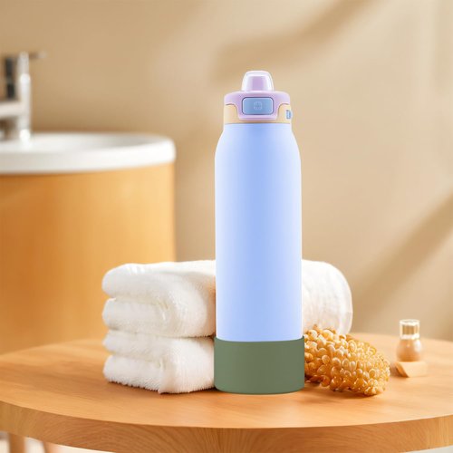 Ello Pop 2 PCS Silicone Bottom Boot for 22 OZ Stainless Steel Water Bottle Accessories, Avoid Scratches and Noise (Military Green, 22oz)
