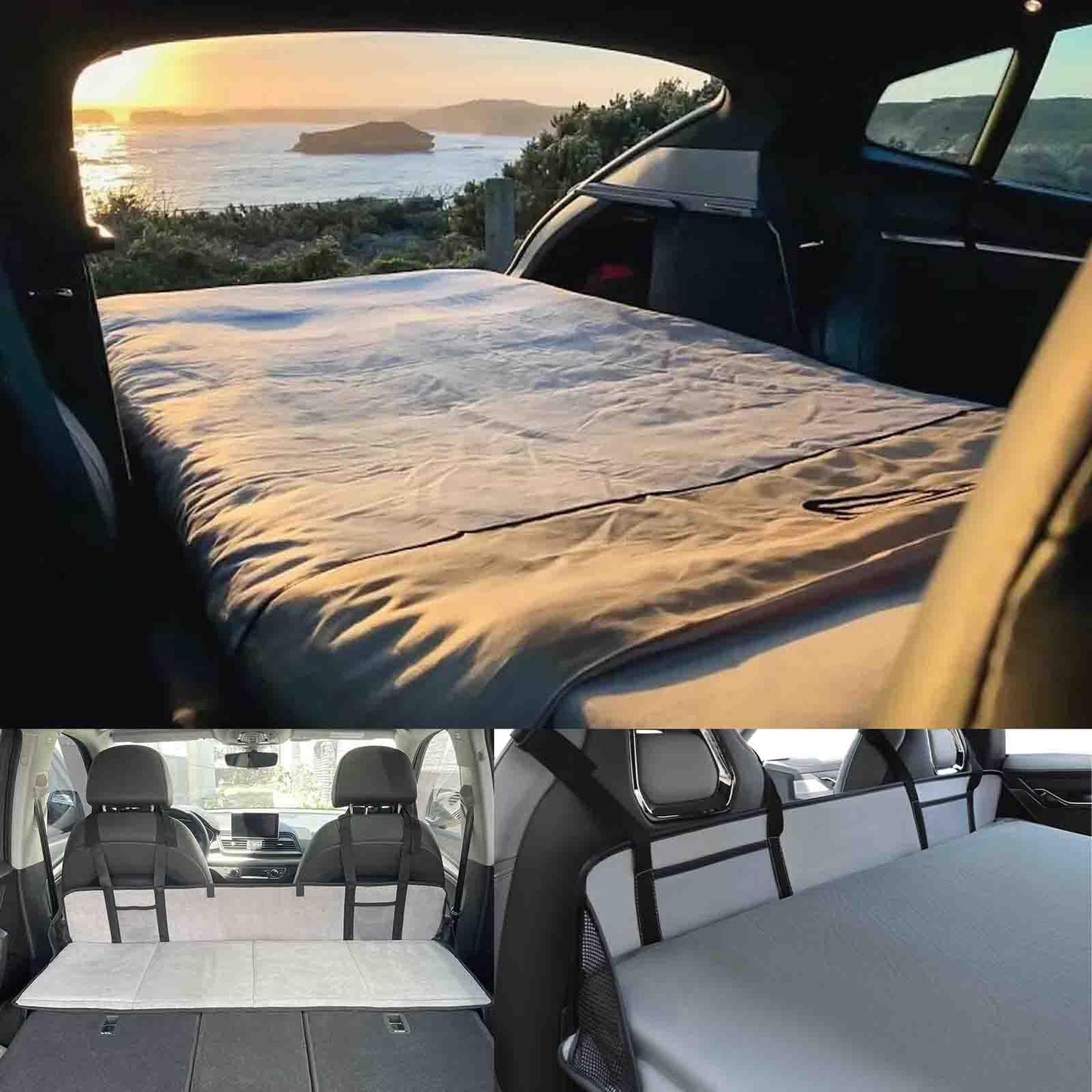 (Black) Car Camping Essentials,Increase Cargo Car Bed Space,Mattress Accessories for SUV with Flate Trunk,Tesla Model Y,RAV4,CRV,X-Trail,Outback,Highlander,Kuga,Tiguan,Cherokee,Equinox,Explorer