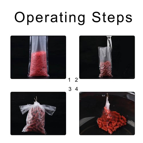 qiangXINGYai 100 Pcs Water Soluble Baits PVA Bags for Solid Bait (7 * 15CM)