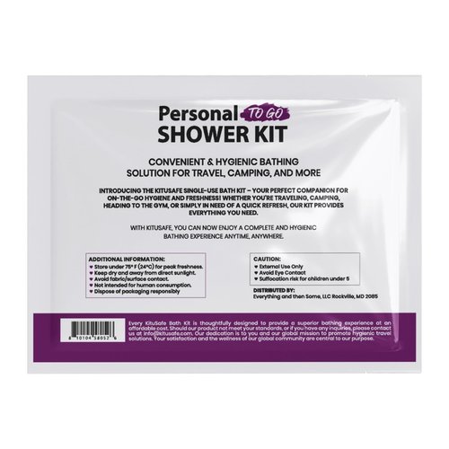 Compact Personal Shower Kit To-Go– Your Hygiene Companion for Travel, Gym, Camping | Shower on the Go | Shampoo, Soap, Towel. All in One (1)