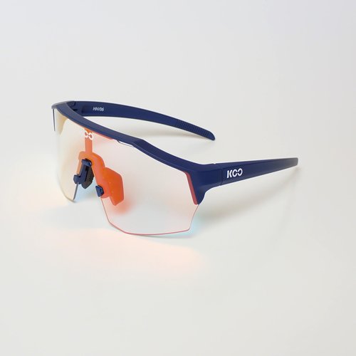 KOO Alibi Sunglasses | Performance Eyewear for Road, MTB, Road Cycling & Cyclocross Sports - Dark Blue Matt Photochromic Red