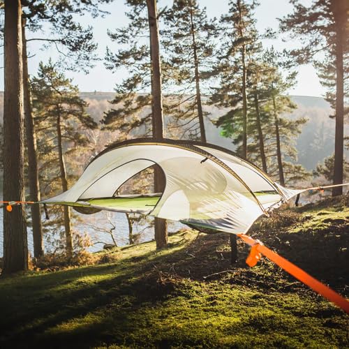 Tentsile Stingray V3 Tree Tent, Camping Hammock Tent, 3P Capacity, Portable Tree House Shelter for Campers, Backyards, Campgrounds (Dark Grey)