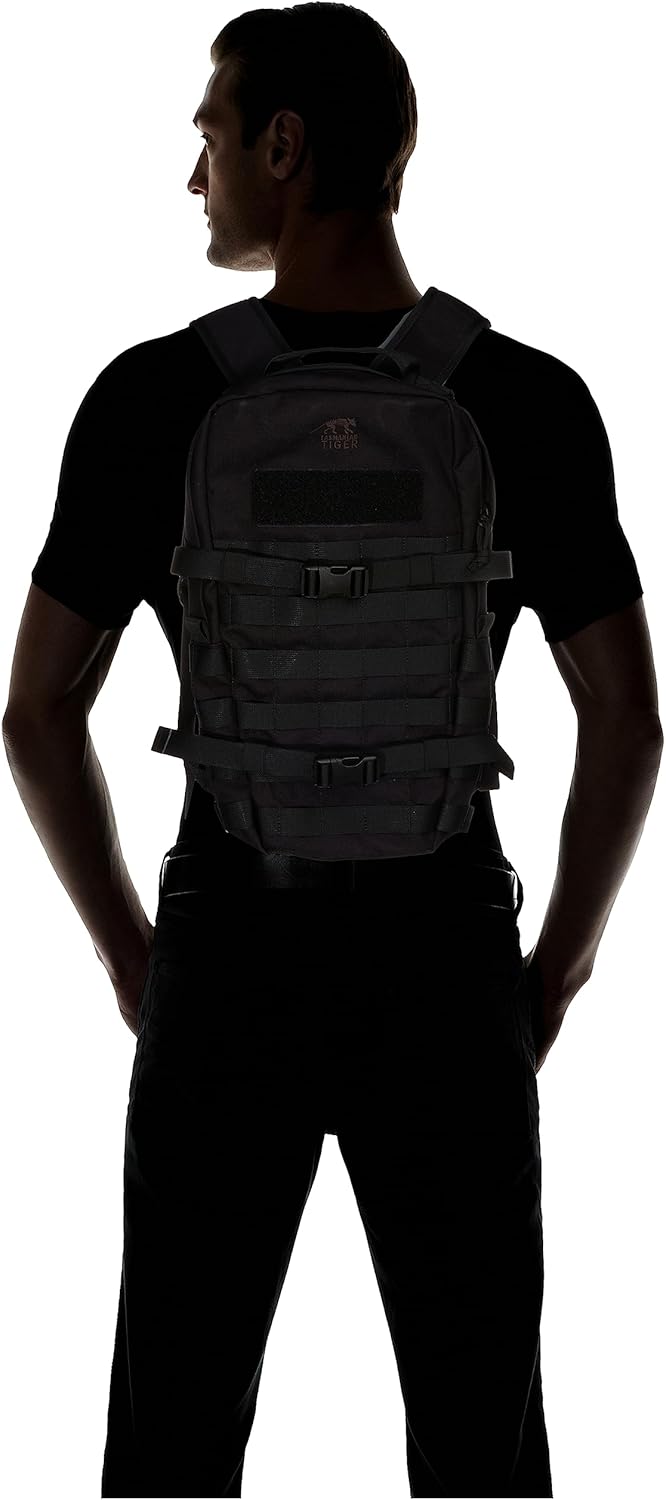 Tasmanian Tiger Essential Pack MKII Tactical Backpack - Molle System Equipped - Adjustable Sizing with 9-Liter Capacity, Black