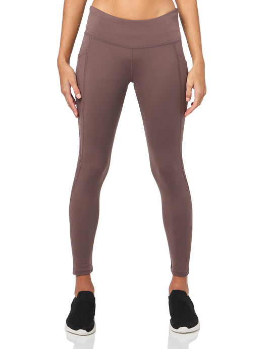 Jockey Women's Activewear Premium Utility 7/8 Legging, Plum Truffle, Medium