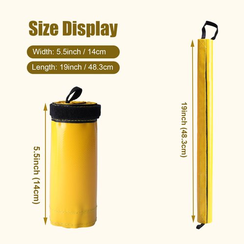 Rope Protector Portable Anti-Wear Durable PVC Velcro Closure Rope Protector Sleeve Lightweight Climbing Rope Protector for Rescue Aerial Work Tree Climbing Rappelling Equipment Arborist Rope Guard