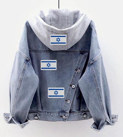 Uijokdef 2 PCS Israel Flag Patches Hook Fastener PVC Tactical Military National Israel Patch