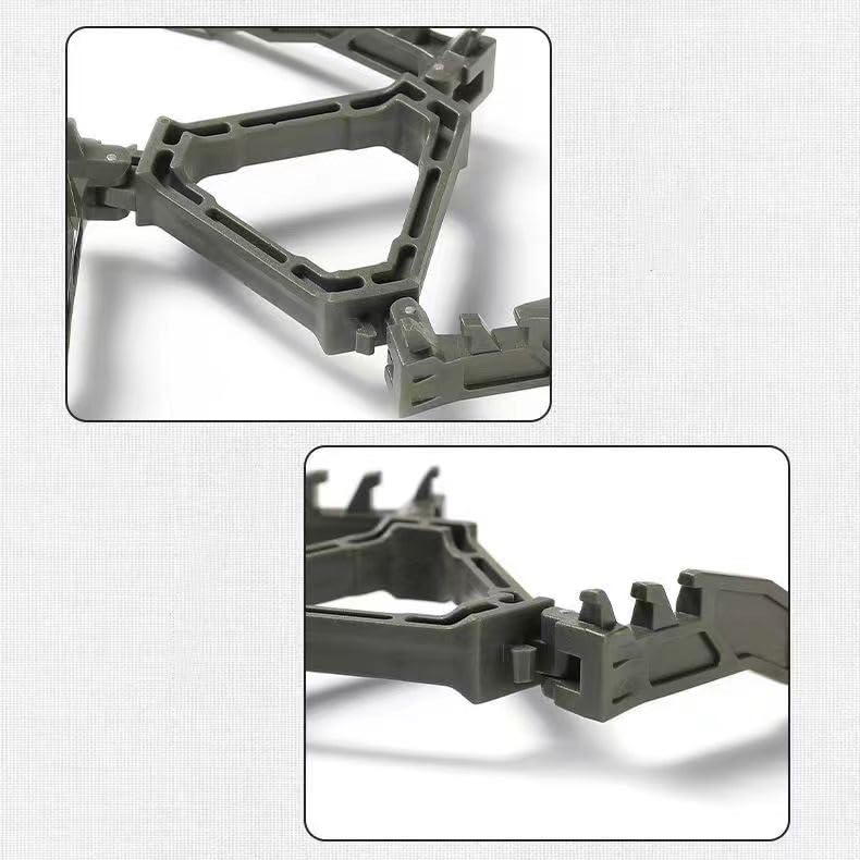 2Pcs Camping Stove Fuel Can Stabilizer, Mini Foldable Outdoor Hiking Cooking Gas Tank Bracket,Foldable Outdoor Cartridge Canister Tripod (Oranger)