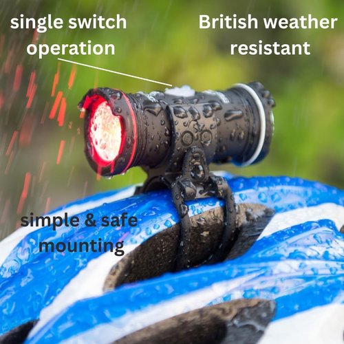 Brightside Bike Helmet Light. Stay-Seen Cycle Safety Light. Dual Front & Rear Bike Light for All Cyclists. Easy Fitting to Most Helmets. 43hr Run Time, 7 Modes, Waterproof & Rechargeable