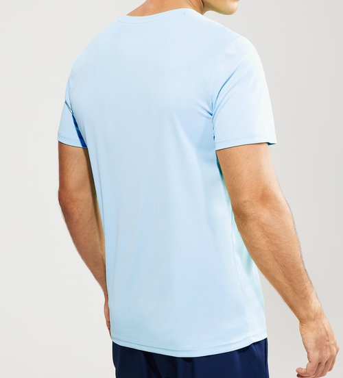 Haimont Running Shirts for Men Dry Fit Lightweight Moisture Wicking Tee Shirts UPF 50+ for Workout Athletic, Light Blue, X-Large