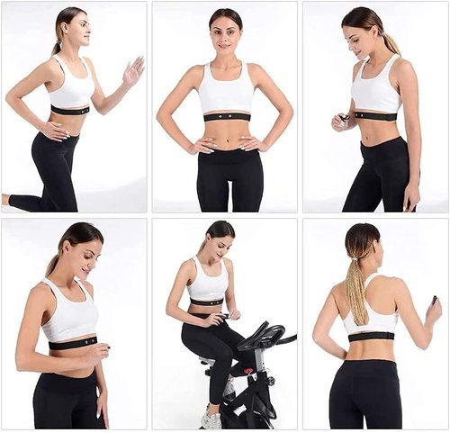 Rich Green Valley Heart Rate Monitor Chest Strap Compatible with Polar H10 H9 H7 H1 Wahoo Tickr Garmin HRM Belt,Black&Gray Large
