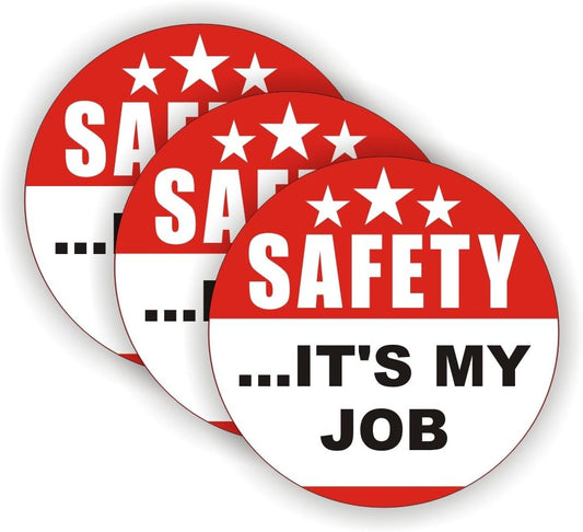 (3) Safety Its My Job Hard Hat Stickers | Decals | Laborer Foreman Factory Manager Construction | Helmet Labels