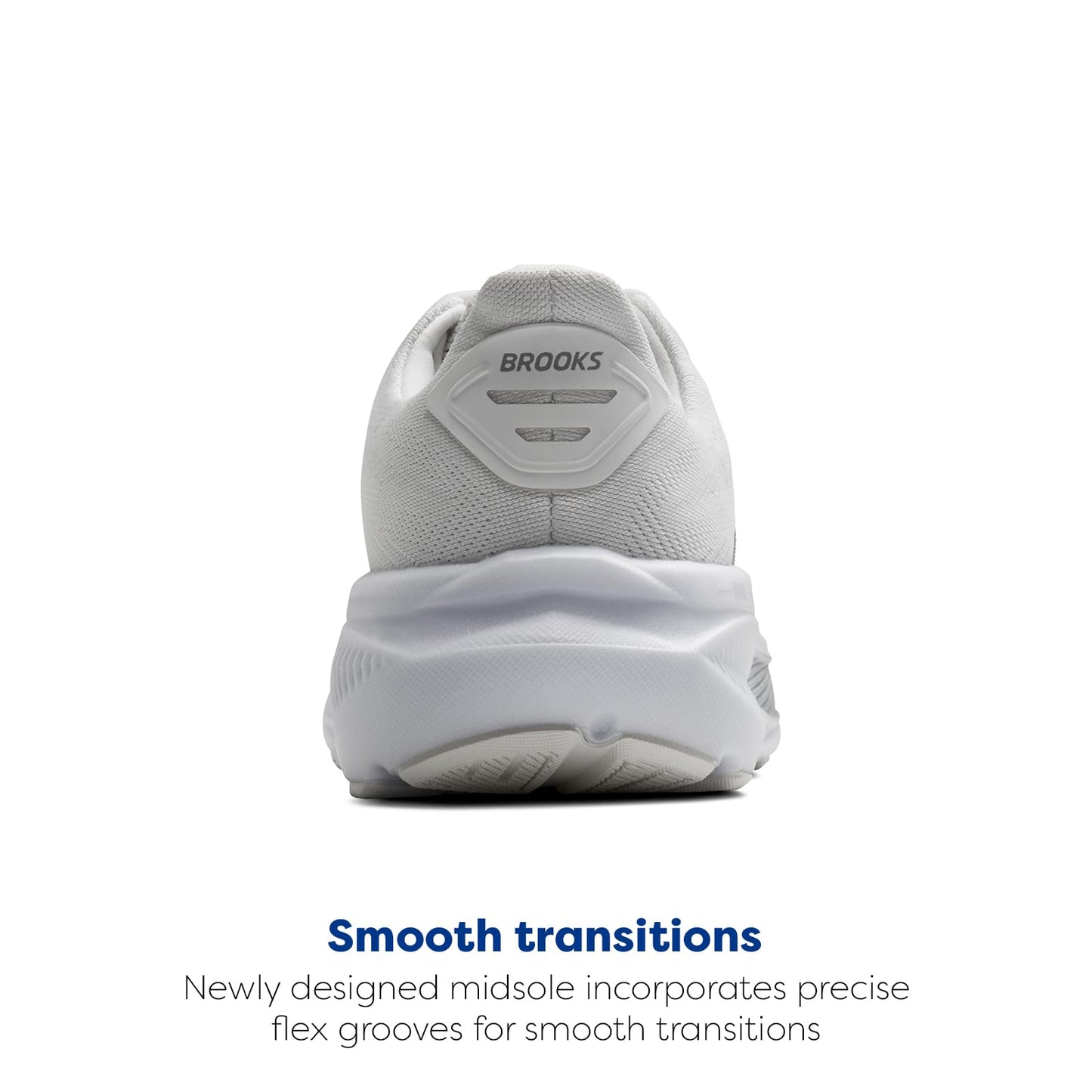 Brooks Women’s Ghost 17 Neutral Running Shoe - White/White/Grey - 12 Medium