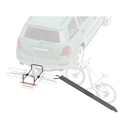 Hyperax Patented Back Saver E-Bike Ramp with License Plate Holder - Max Loading Capacity: 80 lbs per E Bike/Bike,Work ONLY with Hyperax Volt Series Bike Rack. ! Bike Rack is Purchased Separately!