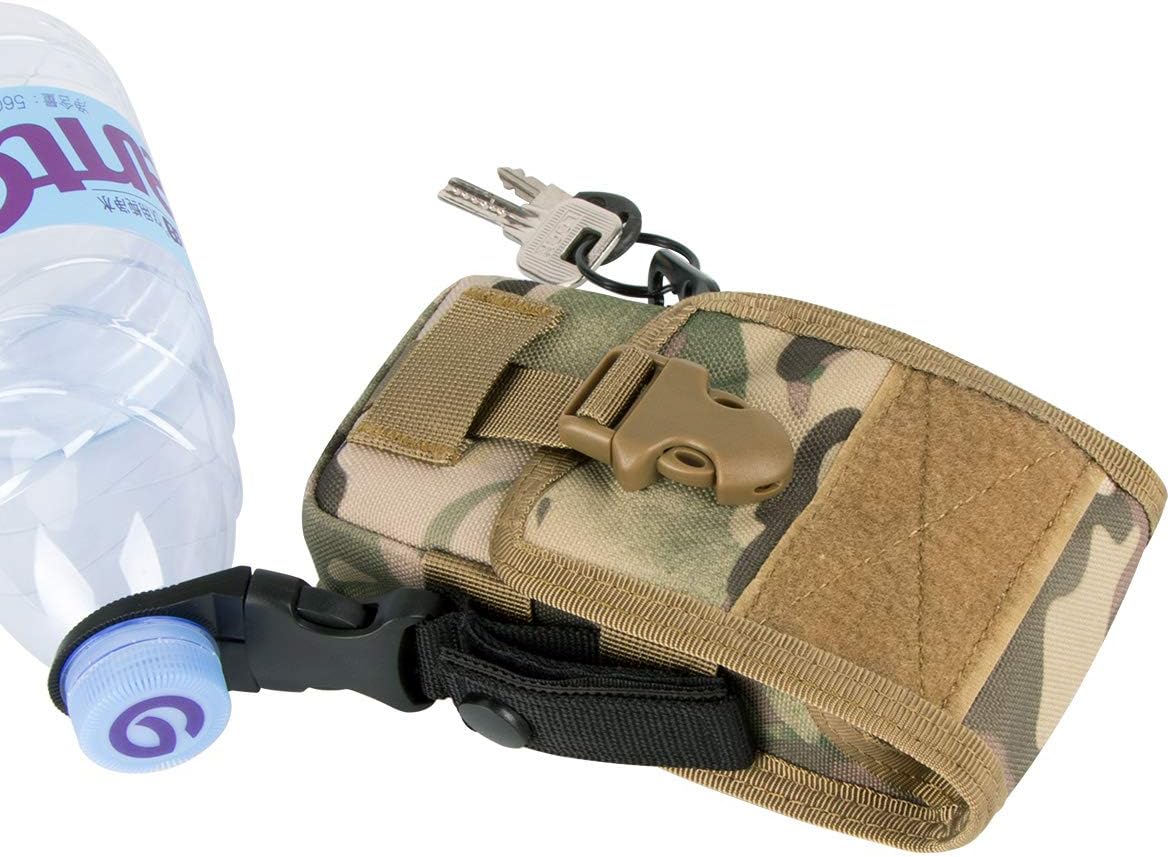 IronSeals Tactical Phone Pouch Compact Molle Belt Waist Pack for iPhone 15 Pro Max/15 Plus/15 Pro/14 Pro Max/14 Plus/13 Pro Max/13 Pro/13/12 Pro Max, Size L