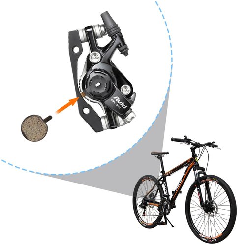 Lwuey Bike Brake Pads, Bicycle Disc Resin Brakes Pad Semi Metal Smooth Braking Low Noise Cycling Pads Kit Mute Accessory KMJG019 fot Camping Outdoor Mountain Bicycles Electric Scooters Bikes 5 Pairs