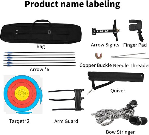 PMZ Recurve Bow and Arrow Set, Professional Aldults Archery Hunting Bow Kit, Ergonomic Design 67.5'' Takedown Bow for Youth Beginners Enthusiasts and Hunting, Right Hand 45lbs