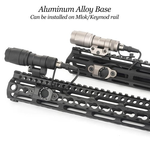 NOBUHIRO Remote Pressure Switch, Tactical Flashlight Switch Compatible with M300 M600 Light, Metal Switch Mounted for Mlok/Keymod Rail