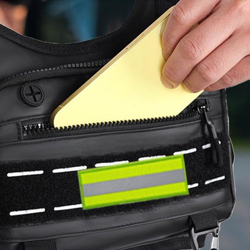 Tactical Chest Bag for Men, EDC Vest Chest Pouch Fits Most Pistols Sports Running Front Chest Pack with Reflective Patch for Outdoor Activities Motorcycle Cycling