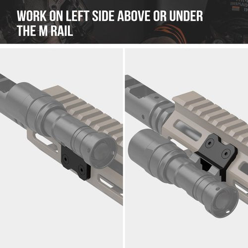 Guardtier Light Mount 45 Degree Offset Scout Mount Adapter for Surefire M300/M600 Series/Streamlight Protac Series Flashlight