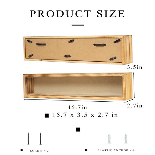Freezing point Golf Ball Display Case Small Wood Shadow Box Wall Rack Holder Golf Gifts for Kids Womens Mens 6
