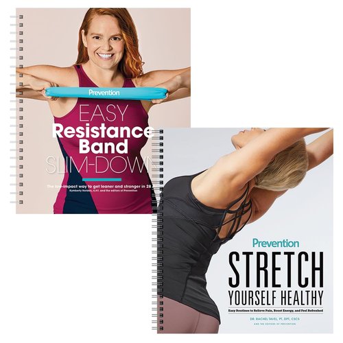 Prevention's Easy Resistance Band Slim-Down and Stretch Yourself Health Guide Bundle