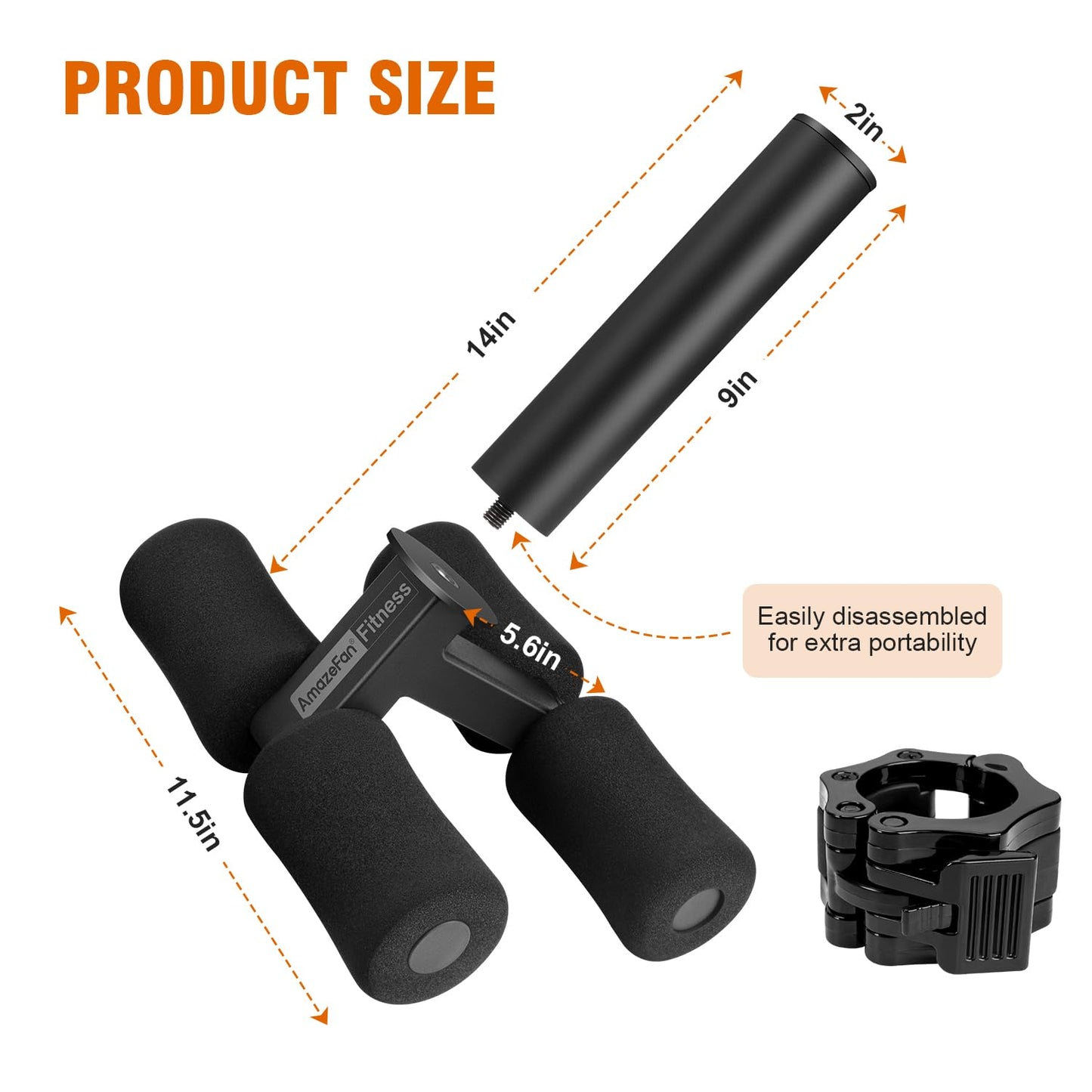 AmazeFan Tib Bar, Tibialis Trainer Leg Workout, Knees Over Toes Tibia Dorsi Calf Machine for Strength Training Calves/Shins/Ankles and Ripping Lower Leg Muscles, Fit 2" Weight Plates and All Shoe Size