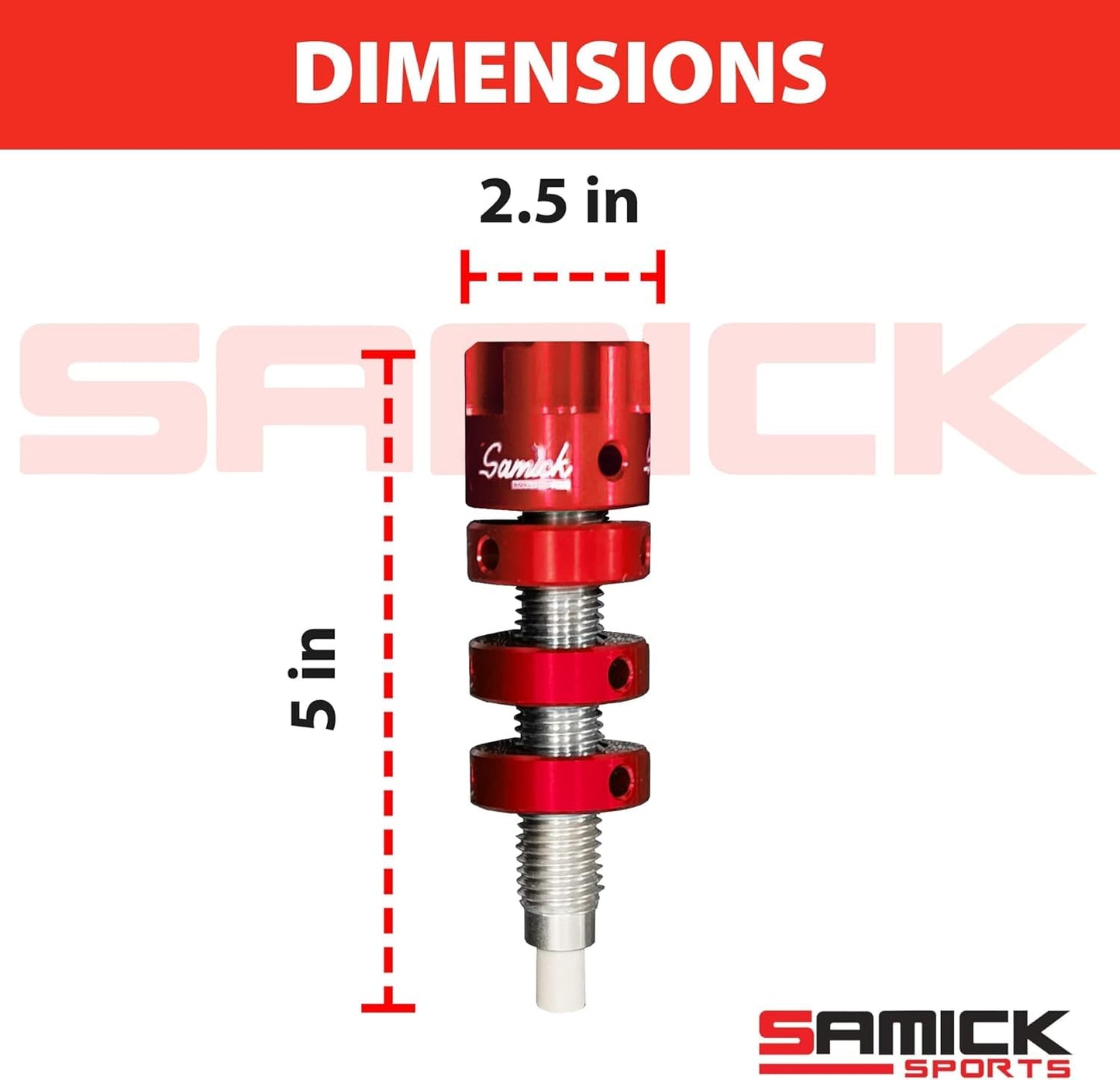 SAMICK SPORTS Archery Cushion Plunger for Recurve Bow - Aluminum Alloy Screw-in Shock Absorption Pressure Button with Adjustable Arrow Rest & Bow Stabilizer - Essential Bow Accessories