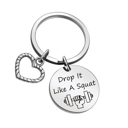 ZQEOU Gym Gifts For Gym Lovers Keychain Fitness Gifts Workout Gifts For Women Gym Stuff Personal Trainer Gifts Working Out Gift Fitness Day Gift For Bodybuilder Gifts Barbell Keychain
