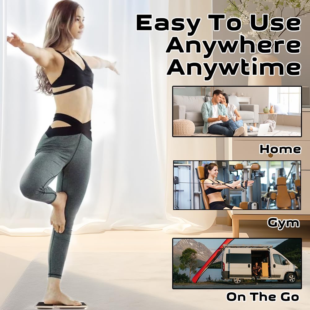 Ankle Balance Board，Aohcae Ankle Foot Strengthener Exerciser for Sprained, Single Leg Balance Board, Anti Slip Wobble Board, Foot Stretcher for Plantar Fasciitis Relief.