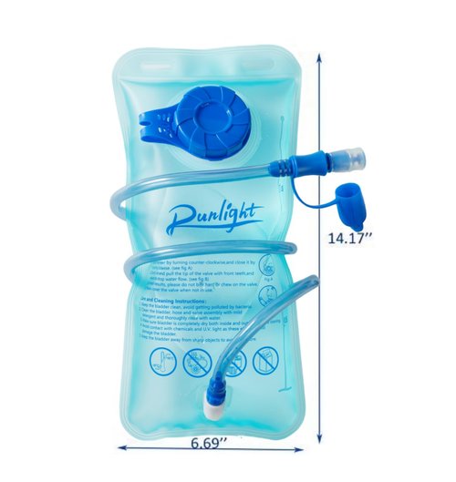 Runlight Hydration Bladder,1.5L Water Bladder for Hiking Backpack Leak-Proof Water Reservoir BPA Free Hydration Bag for Biking Running Camping