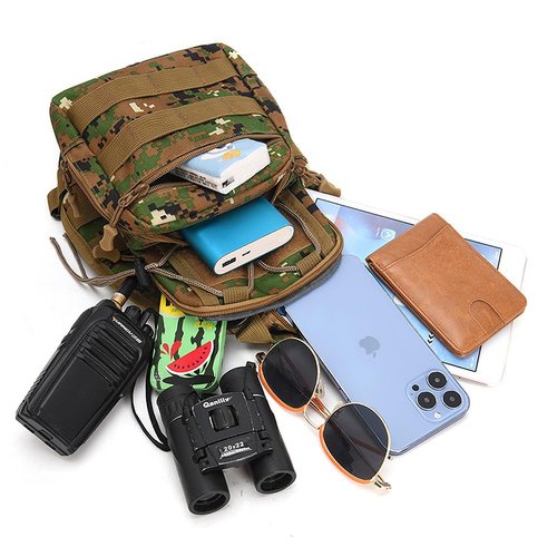 Tactical Backpack, Waterproof Military Cross-body Molle Sling Shoulder Backpack Chest Bag for Outdoor Every Day Carry Black