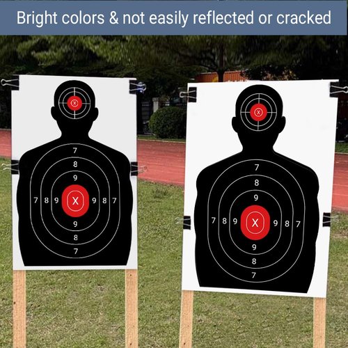 suituts 100 Pack 14x22 Inch Silhouette Shooting Targets Paper - Paper Shooting Targets for Gun & Archery Practice, Range Training