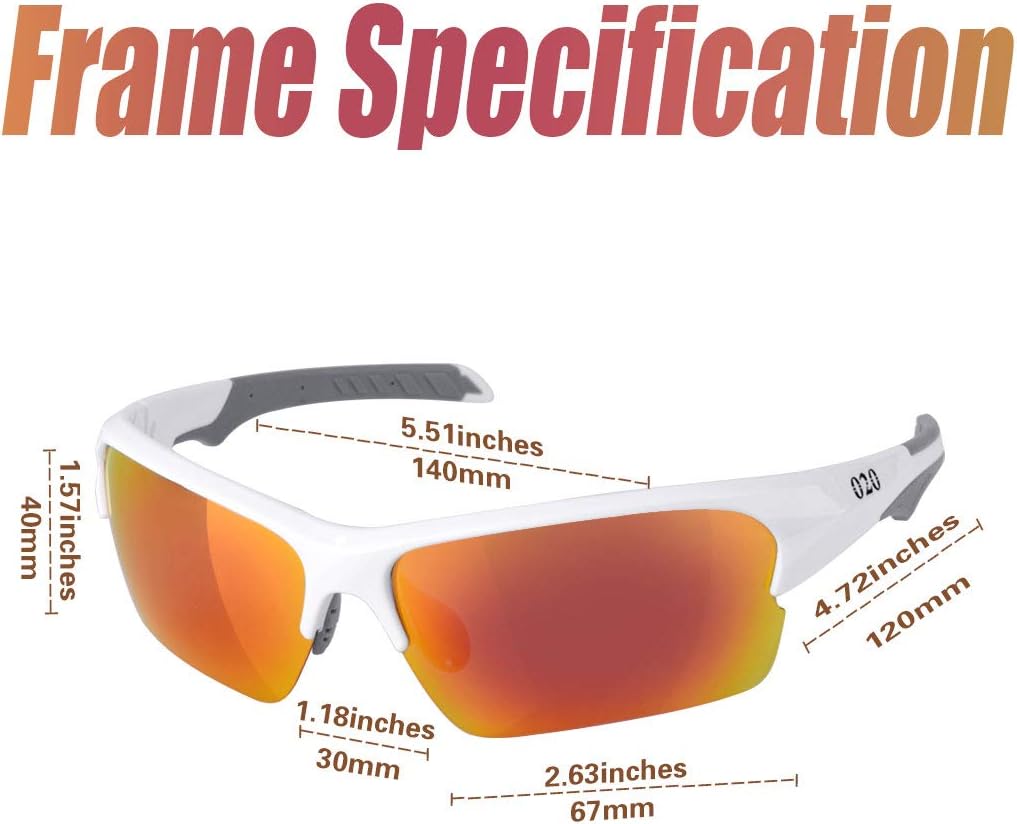 O2O Polarized Sports Sunglasses for Softball Baseball Men Women Teens Youth 020 Polarized Sunglasses