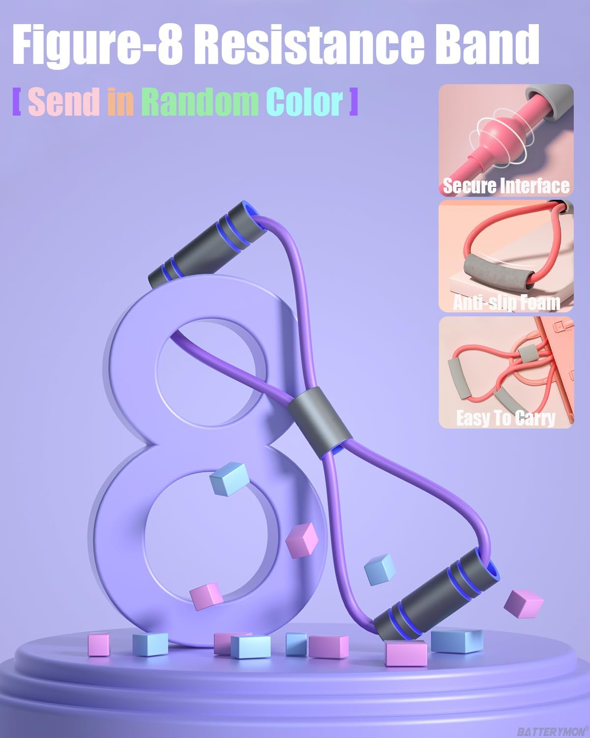 for Big-Size Thigh Muscle Fitness Exercise Equipment, Arm Leg Exerciser Pelvic Hip Trainer Inner Thigh Toner for Women Home Gym Yoga Workout Training, Including Resistance Band Figure-8