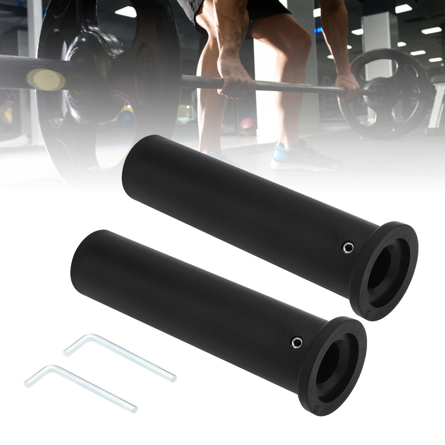 2PC Olympic Dumbbell Adapters - Convert 1" to 2" Gym Weights, Heavy Duty Sleeves for Barbell/Dumbbell Plates | Self-Locking Design | Home & Commercial Gym Equipment Tobefore