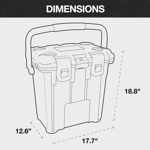 Pelican 20 Quart Elite Cooler (Sage/Gray)
