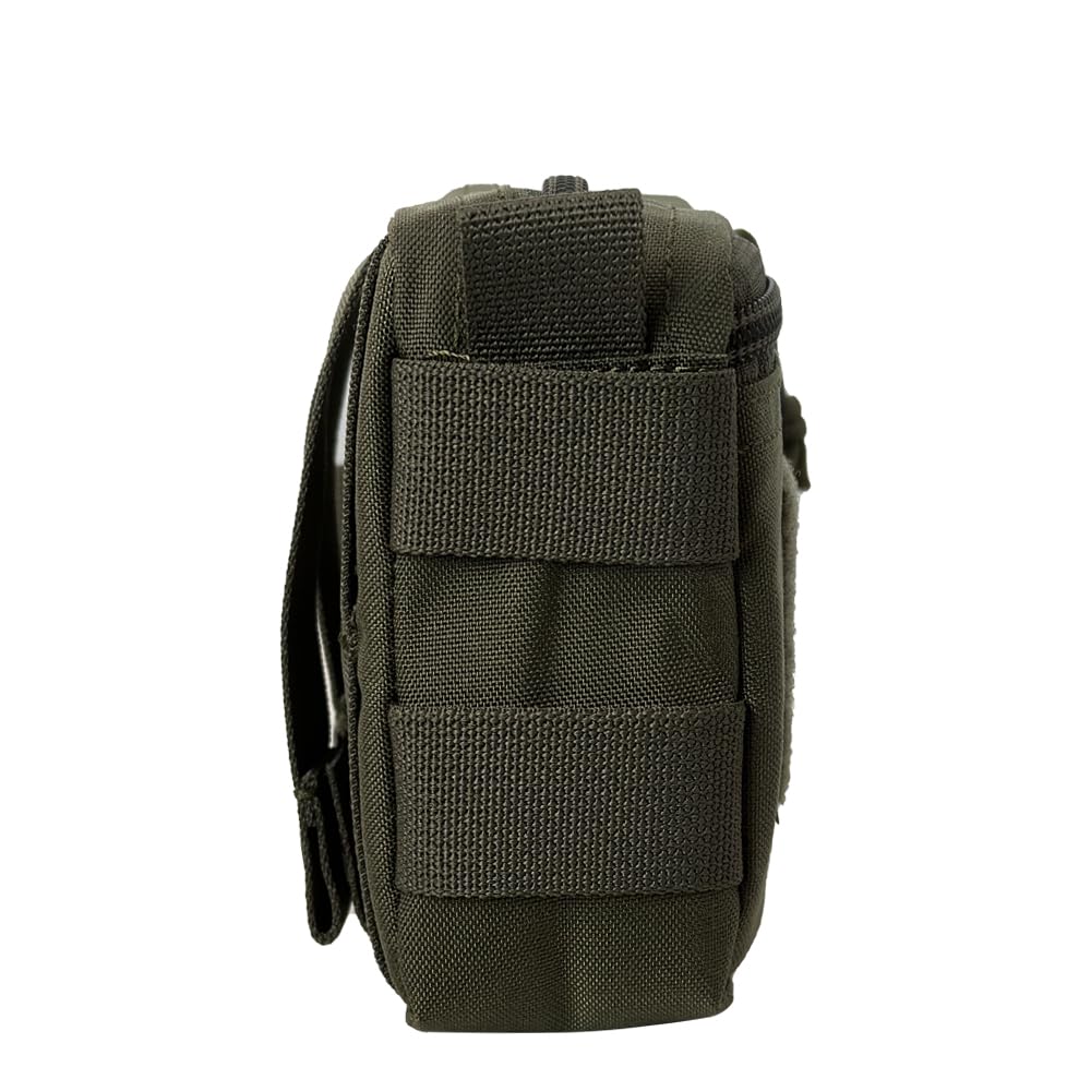 500D Nylon Tactical Molle Admin Pouch Plug-in Debris Waist Bag Tactical Vest Molle Expanding Equipment Bag Extra loadout Storage Pouch for Vest(Ranger Green)