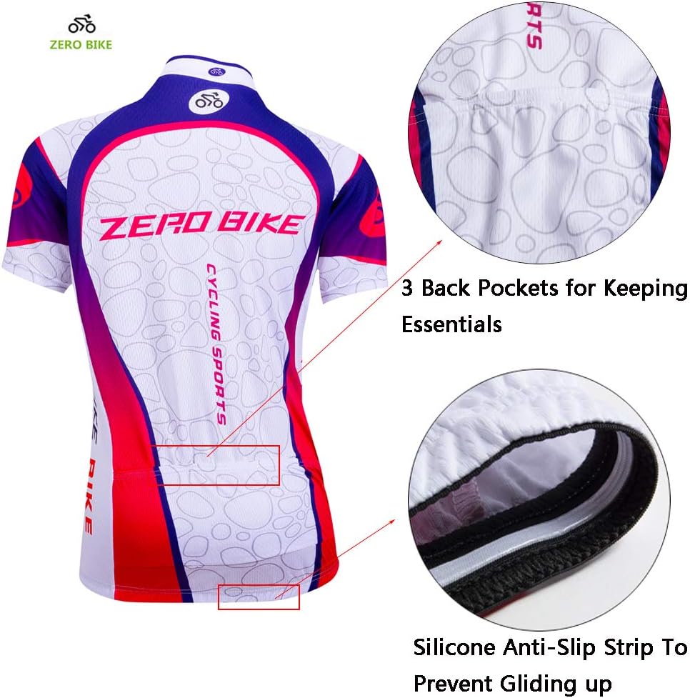 ZEROBIKE® Women's Short Sleeve Cycling Jersey Jacket Cycling Shirt Quick Dry Breathable Mountain Clothing Bike Top