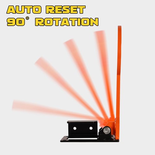 Highwild 3/8" AR500 6" Classic Popper Steel Shooting Target - Auto Reset, Orange
