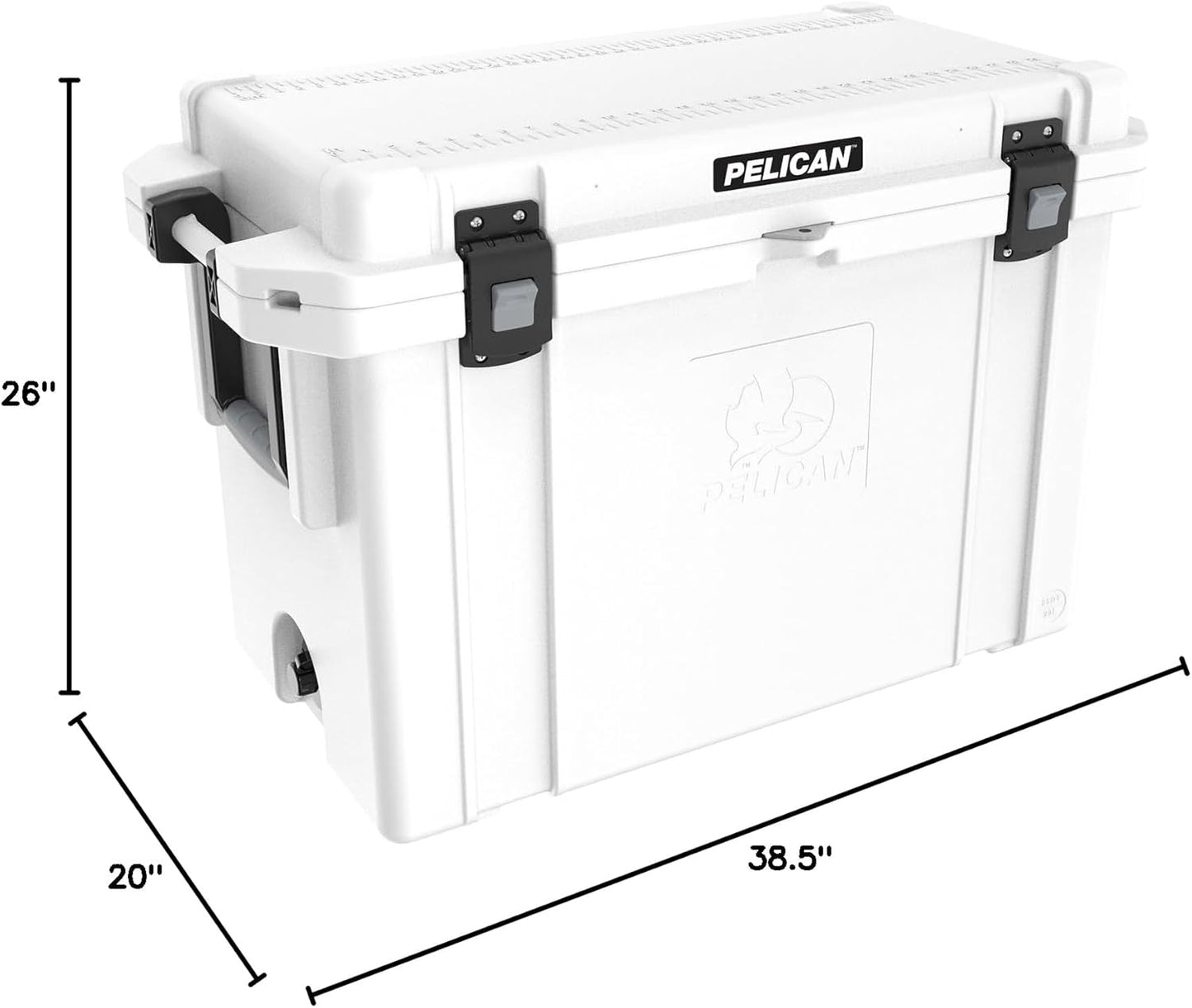 Pelican 95QT Elite Cooler | 72 Can Capacity with Ice | 10+ Day Ice Retention | Rubberized Grip Handles | Guaranteed for Life