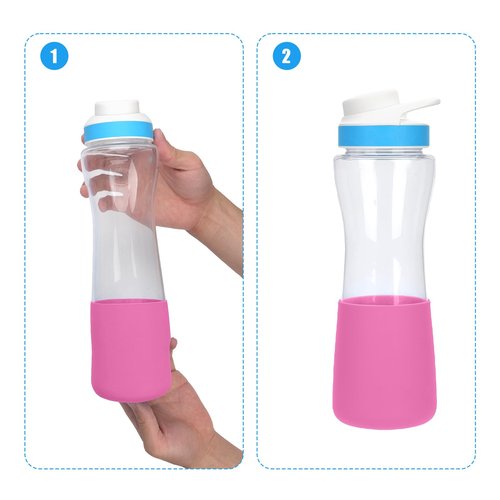 PEUTIER Bottom Sleeve for Cirkul 22OZ Plastic Bottle, Silicone Boot Protector, Prevent Collision (Pink)