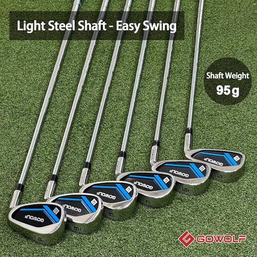 Golf Iron Wedge - Premium 95g Steel Shaft for Men Right-Handed, Deep Grooves, Forgiveness & Distance - Pitching Wedge