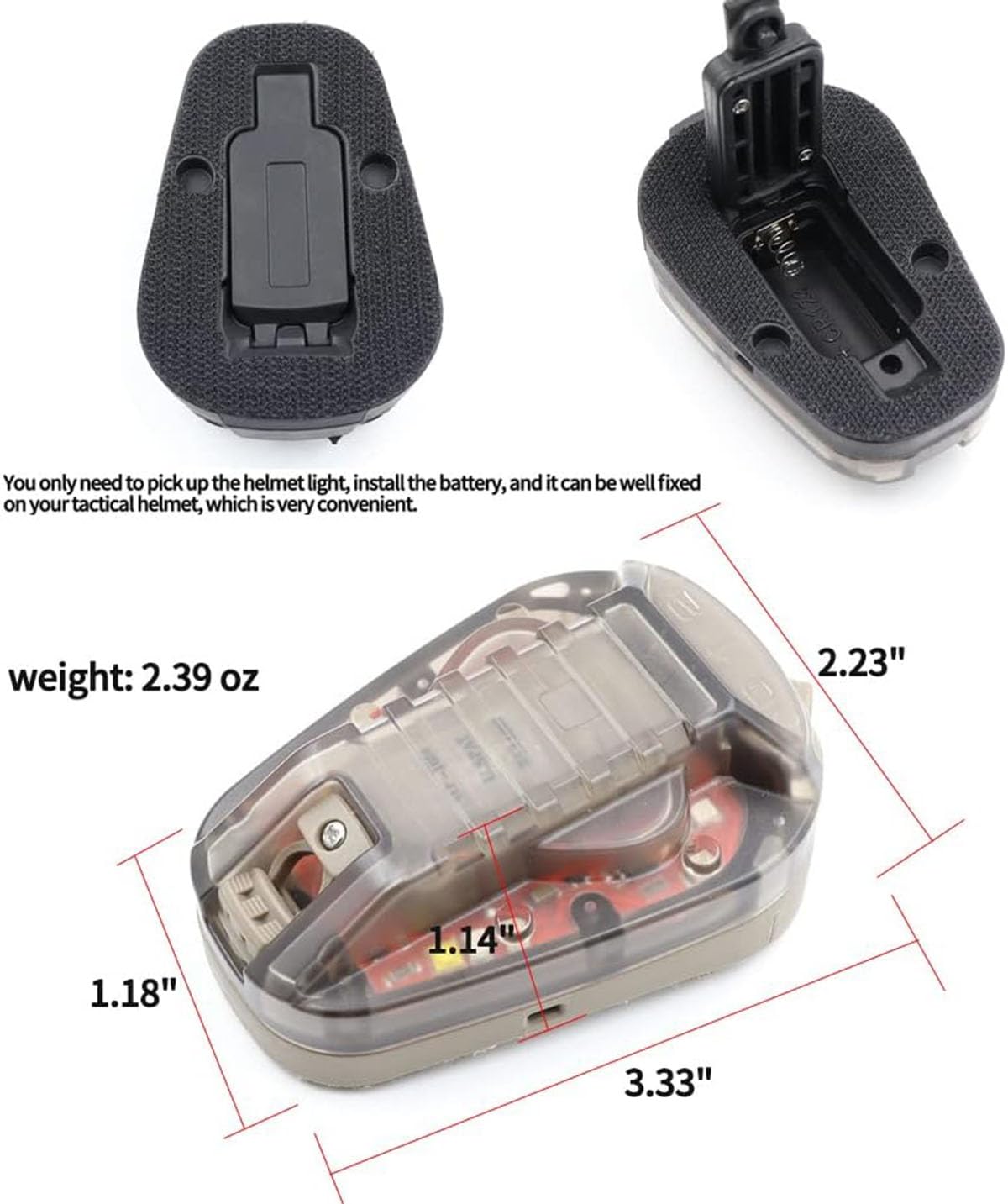 Jmtac Tactical IR Strobe Helmet Light Military Identification Light with Visible LED + White Strobe Survival Signal Light (Black-Green), EX832